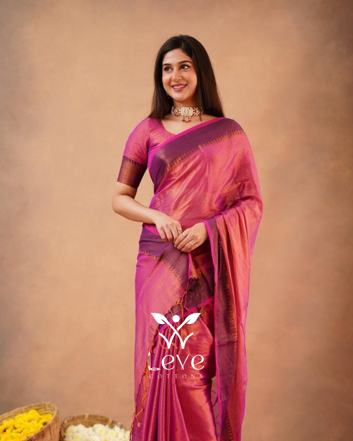 Magenta & Plum Soft Cotton Saree