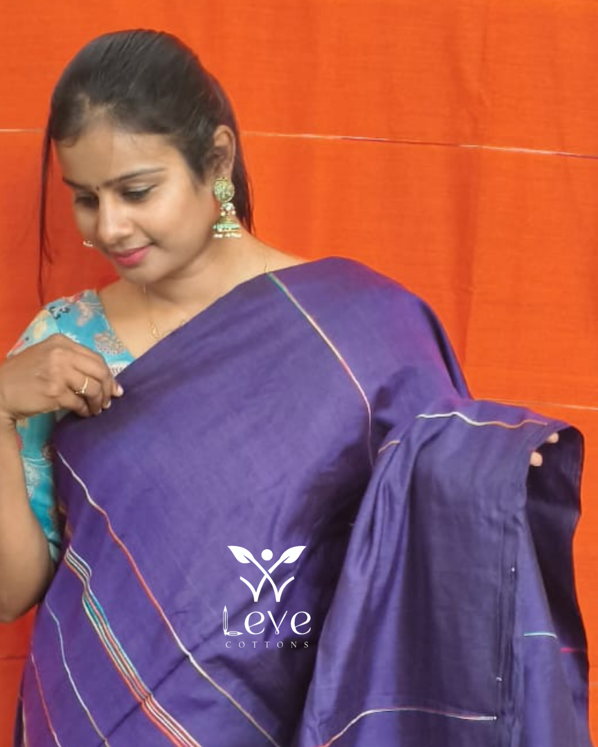 Royal Purple Cotton Saree