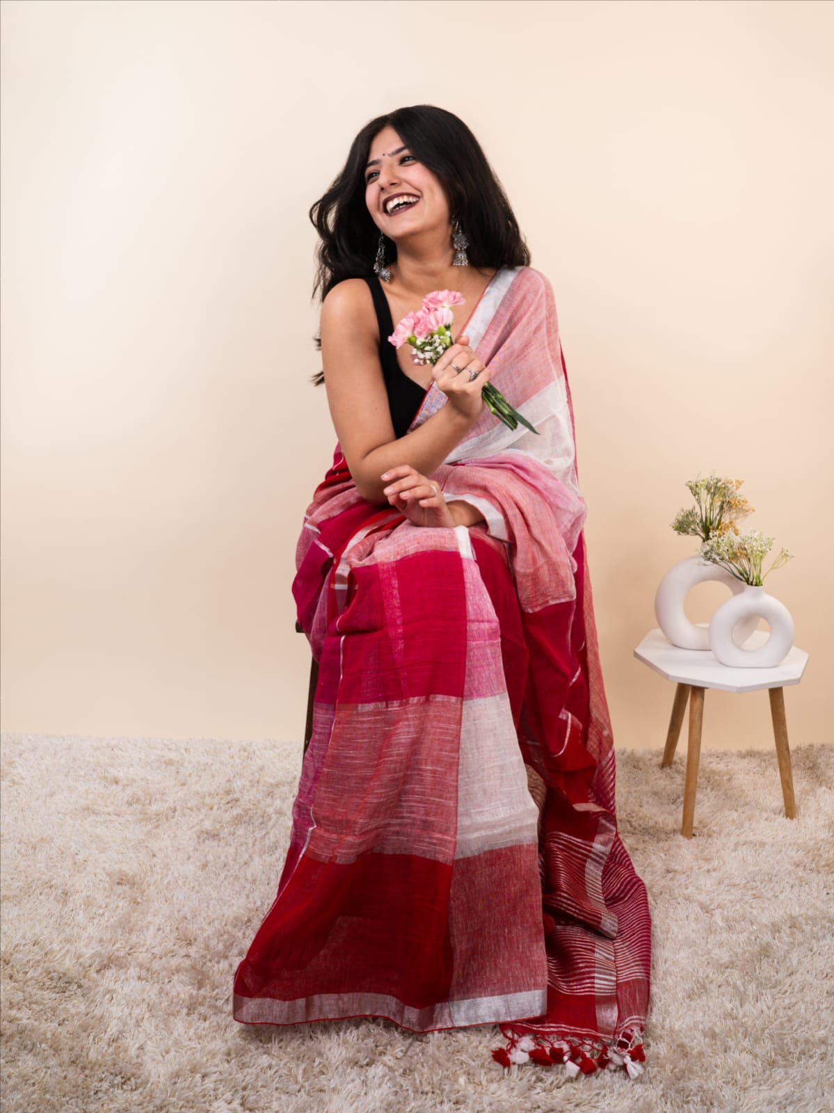 premium Linen sarees