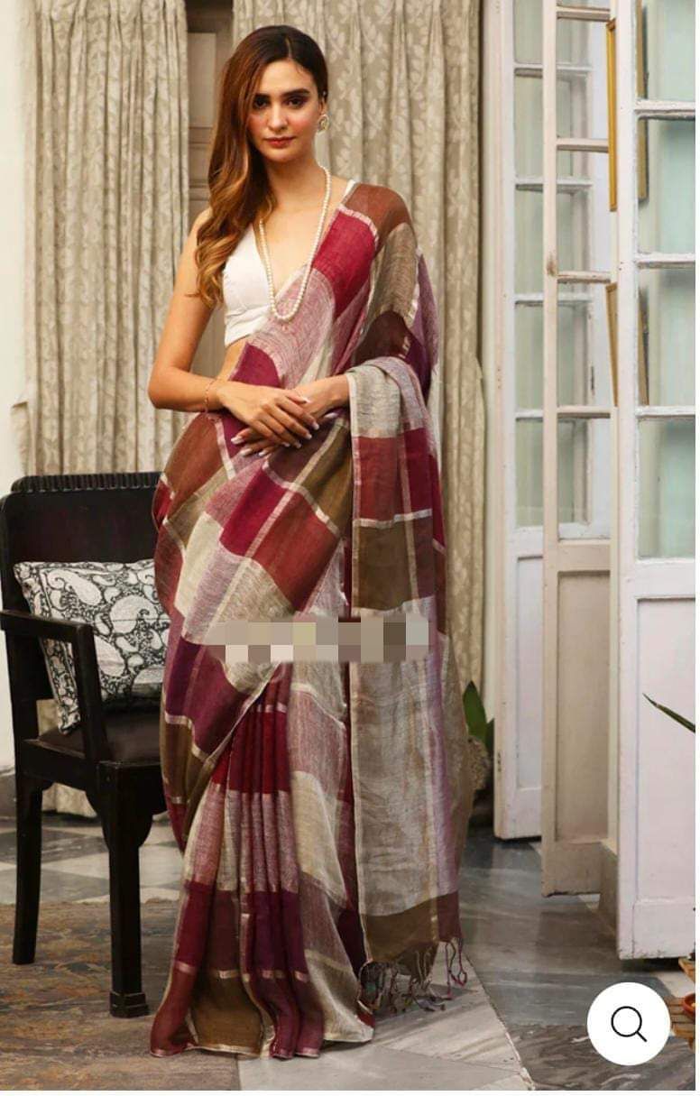 premium linen sarees