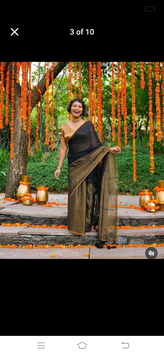 Linen Zari Sarees